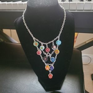Millefiori chandelier necklace